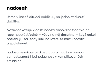 Téměř polovina respondentů název přiřadila mezi sociální služby a pro většinu se asocioval s emocemi naděje a blízkosti.